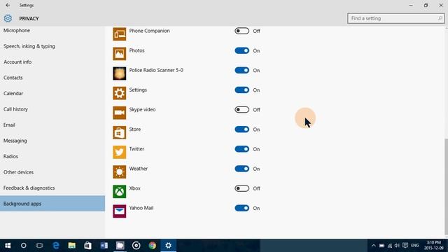Windows 10 Privacy settings for November update background apps смотреть онлайн