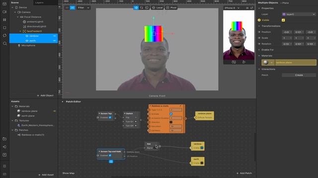 Screen Tap & Hold (Earth, Visibility, Logic) | Instagram/Facebook | Meta Spark Studio | AR Tutorial смотреть онлайн