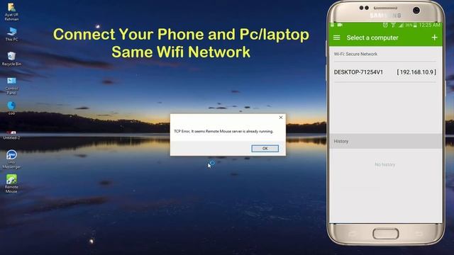 Remote Mouse App use as mouse on PC | Android Phone use wireless mouse | error solve смотреть онлайн