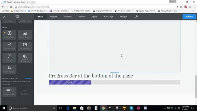 Progress Bar Weebly App demo смотреть онлайн