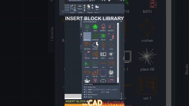 Insert block Library #43 | AutoCAD tutorial for beginners | AutoCAD basics смотреть онлайн