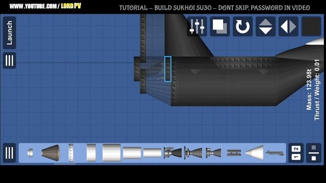 SUKHOI SU30 JET FIGHTER FREE BLUEPRINTS SPACEFLIGHT SIMULATOR - tutorial LORDPV смотреть онлайн