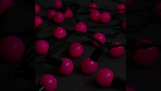 Гирлянда Luazon «Нить» «Шарики 2.5 см» IP44 тёмная нить 100 LED розовая ( Арт ДетМир - 1000837718 )