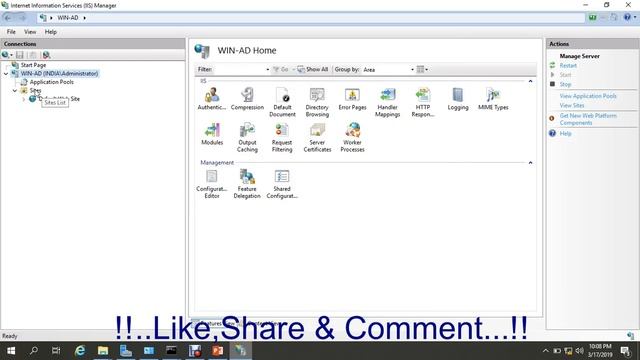 Server 2019, How to Create single Web Site in IIS, Web Server Video 6 смотреть онлайн