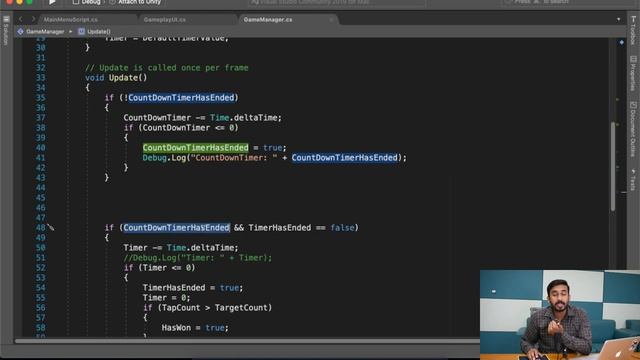 Game #1 - Tap Counter #18 - Adding Countdown Timer | Unity3d Game Development Course смотреть онлайн