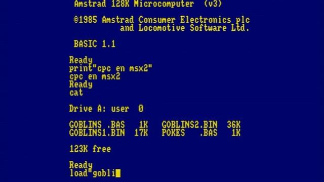 ROMU6CPC: "Basic interprete" Amstrad CPC 6128 for MSX 2 смотреть онлайн