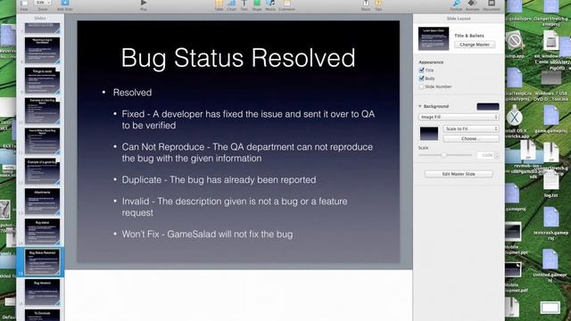 Debugging Your GameSalad Projects / Reporting Bugs смотреть онлайн