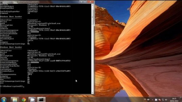 Default Boot Configuration - MSCONFIG/BCDEDIT
