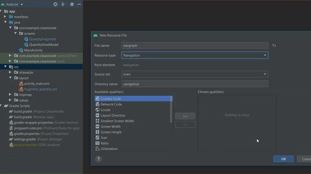 Create Navigation resource in Android Studio and add a fragment. смотреть онлайн