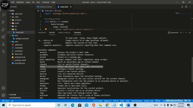 Delete or Clean Flutter Project смотреть онлайн