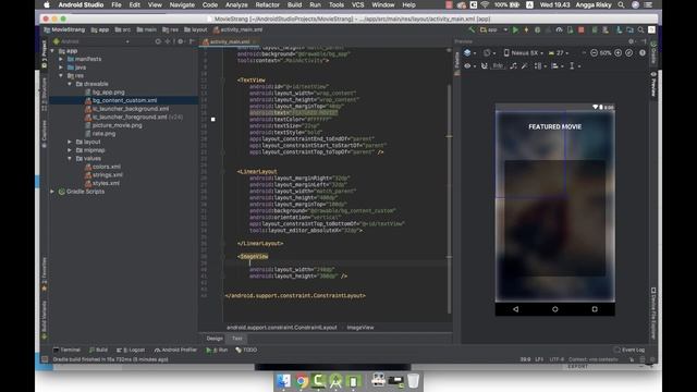 Android Studio Tutorial - Movie UI Design смотреть онлайн