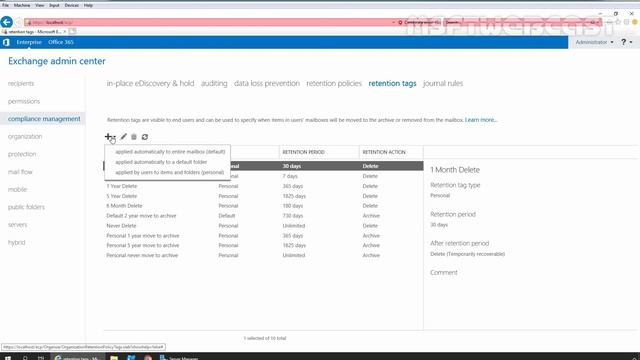 64. Create Custom Retention Tags in Exchange 2019 | Retention Policy смотреть онлайн