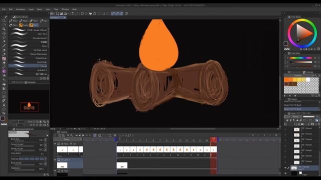 Fire animation tutorial | Clip Studio Paint смотреть онлайн