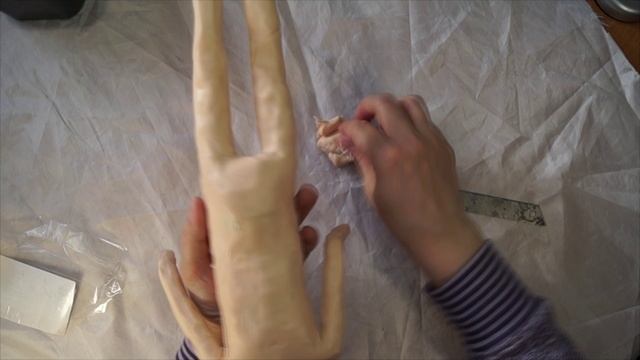 Кукла -ребенок. Лепка тела. смотреть онлайн
