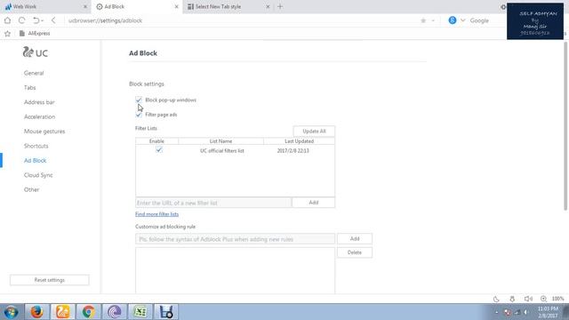 ALLOW OR BLOCK POP UP WINDOW IN UC BROWSER | UC BROWSER BLOCK OR IMPORTANT THINGS смотреть онлайн