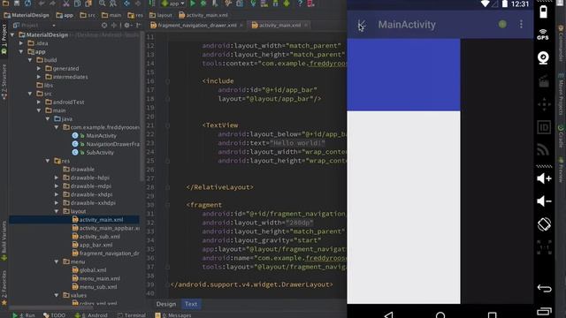 Android Studio Tutorial - Navigation Drawer смотреть онлайн