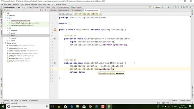 How to add option menu in android studio | tree dot option in android studio смотреть онлайн