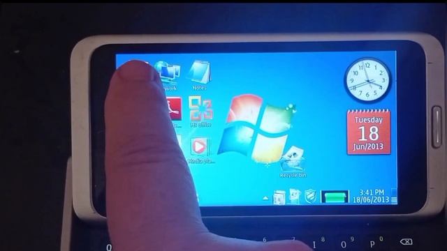 Windows 7 (Gdesk) on my Nokia E7 (symbian belle OS) смотреть онлайн