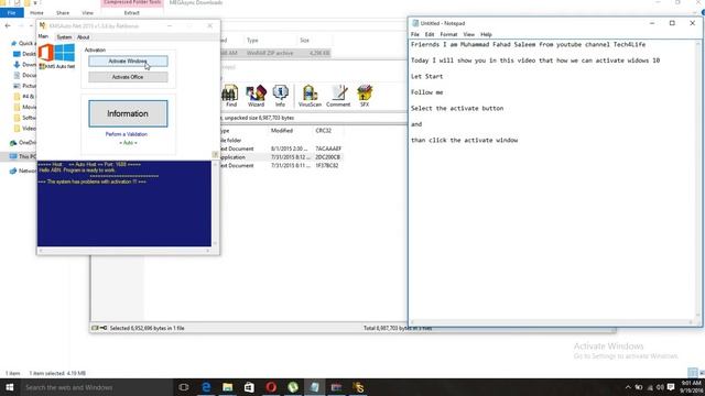 Activate Windows 10 Pro /Enterprise Permanently 100% work 2016 смотреть онлайн