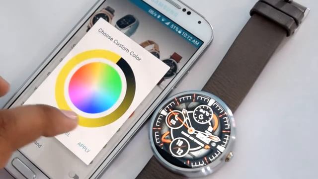 Hybrid Interactive watch face for Android Wear смотреть онлайн
