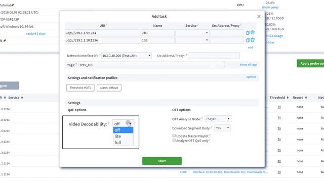 Запуск задач IPTV мониторинга смотреть онлайн