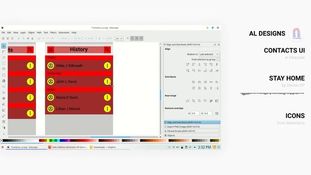 Mobile App UI Design | Contacts Application | Inkscape смотреть онлайн