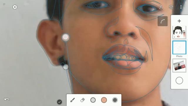 Coloring the face of Vector Art Android - Speed Art смотреть онлайн