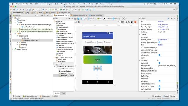 Drawables, Themes, and Styles DEMO (Android Development Fundamentals, Unit 2: Lesson 5.1) смотреть онлайн