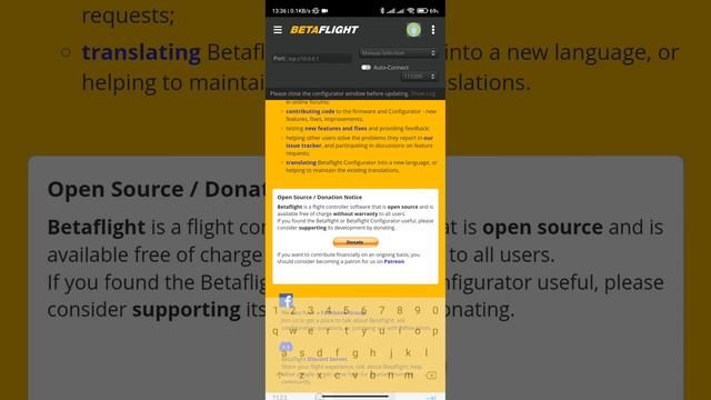 Betaflight Configurator Android Via ExpressLRS WiFi