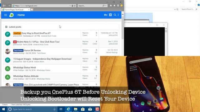 Root OnePlus 6T Using OnePlus 6T Rooter - One Click Root Tool