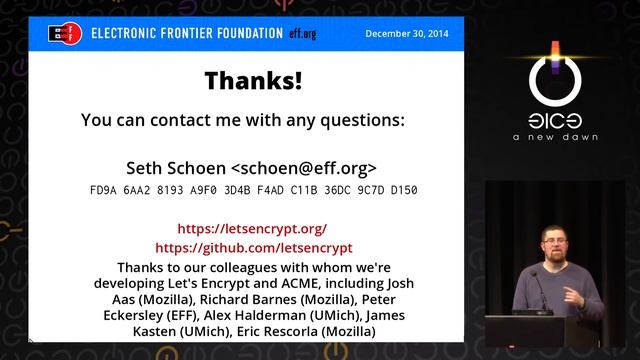 Seth Schoen: Let's Encrypt (deutsche Übersetzung) смотреть онлайн