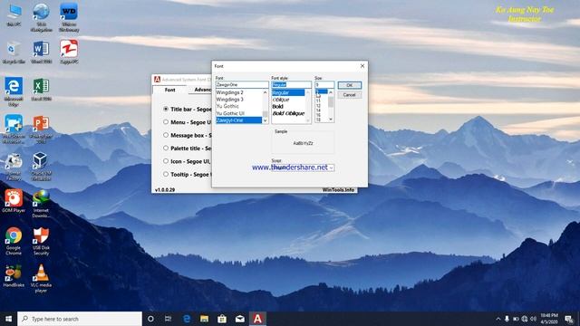 Advanced System Font Changer for Windows 10 смотреть онлайн