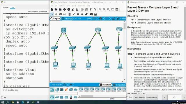 11.5.1 Packet Tracer - Compare Layer 2 and Layer 3 Devices смотреть онлайн