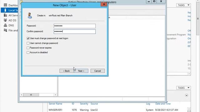 3 Windows Server 2012 Create Organizational Unit,Users and Computers смотреть онлайн