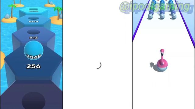 Ball Merge 2048 // Ball Run // 2048 Runner Balls 2048 Gameplay Walktrough Android IOS