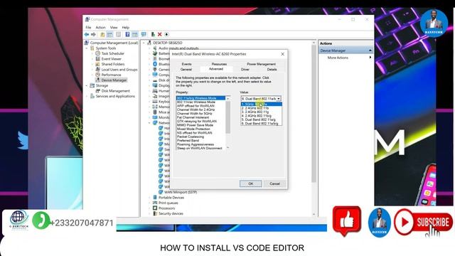 How to Change From 2.4ghz to 5ghz Wireless Network Adapter in Windows 10/8/7 смотреть онлайн
