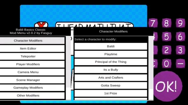 Missis creepis mod menu android (Baldi's Basics Mod) смотреть онлайн