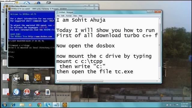How to run turbo C++ through Dosbox in windows 7 смотреть онлайн