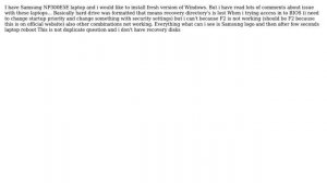 Samsung NP300E5E imposible to access BIOS