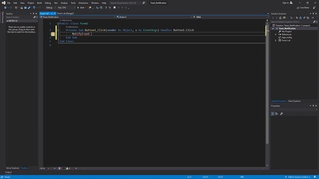 Windows 10 Toast Notification in Visual Basic.Net смотреть онлайн