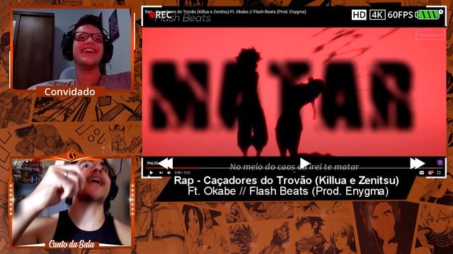 REACT/COMENTÁRIOS - Rap - Caçadores do Trovão (Killua e Zenitsu) Ft. Okabe // Flash Beats смотреть онлайн