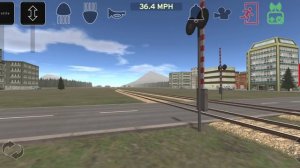 Train and rail yard simulator. Большой поезд. Поезд, переезд, паровоз, поезд игрушка