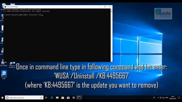 Uninstall Windows Update cmd смотреть онлайн