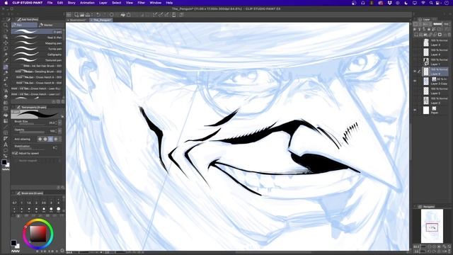 What Brushes Do I Use to Ink Digitally in Clip Studio Paint смотреть онлайн