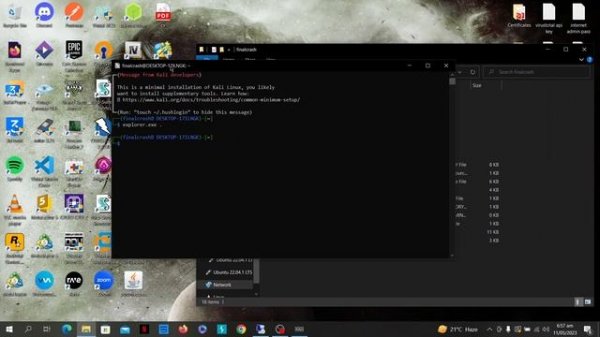 View And Share Files From Windows To Kali Linux WSL With One Command.