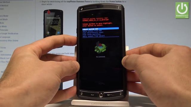 How to Enter Recovery Mode in myPhone Hammer Force |HardReset.info смотреть онлайн