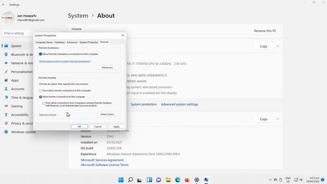How To Enable Network Level Authentication In Windows 11 смотреть онлайн