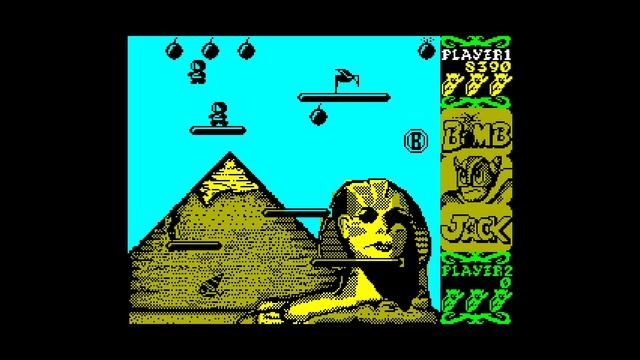 Bombjack on real ZX Spectrum, Fuse Emulator and Amiga 600 смотреть онлайн