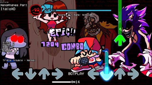 FNF - Triple Trouble But Manifest Sky Sings It (PLAYABLE!) смотреть онлайн