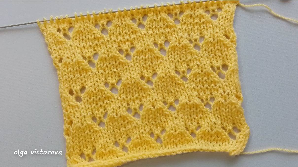 393 АЖУРНЫЙ УЗОР СПИЦАМИ Вязание спицами Узоры смотреть онлайн